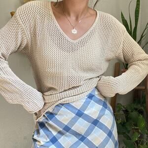 Lightweight Mesh Cotton Sweater